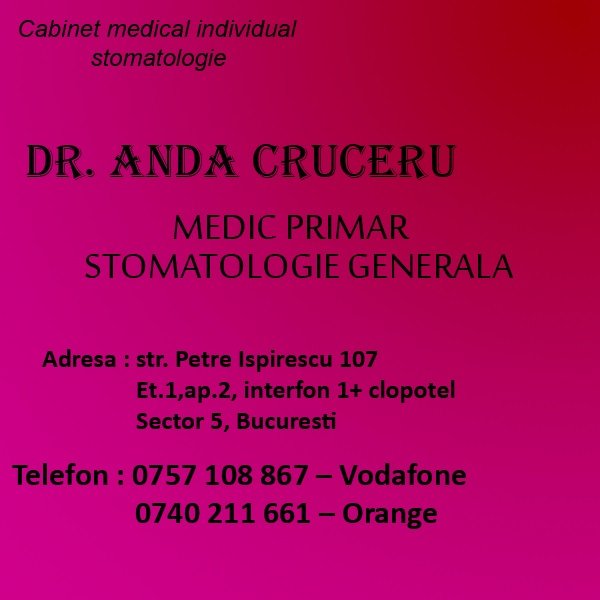 Dr. Anda Cruceru - cabinet stomatologic